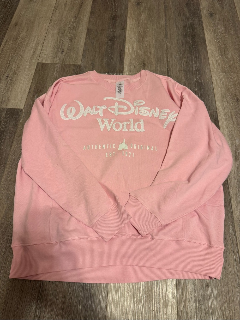 Walt Disney World, pink crewneck XL NWT